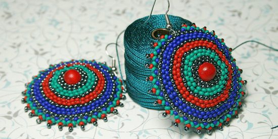 Návod na výrobu kulatých rokajlových náušnic