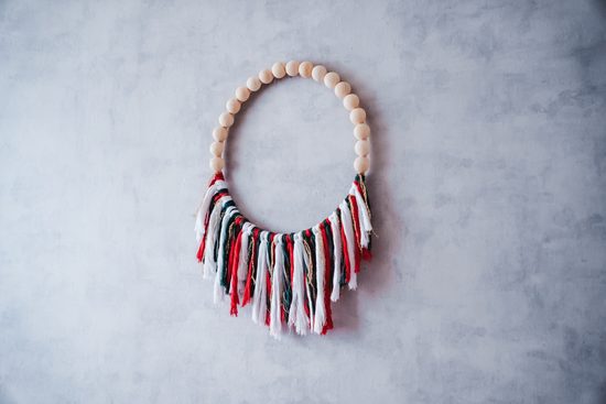 Vánoční věnec s třásněmi