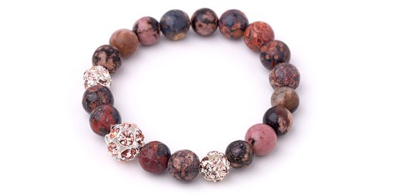 Návod na výrobu náramku se štrasem a jaspisem