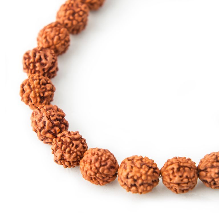 Korálek ze semínka Rudraksha dobarvovaný 10mm