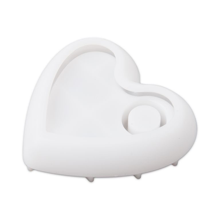 Silicone mould holder for 1 candle in the shape of a heart 150x130x30mm