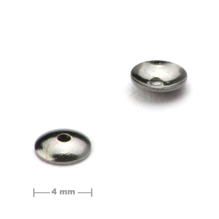 Eyepin bead cap 4mm anthracite