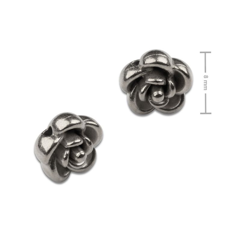 Korálek z chirurgické oceli ve tvaru květiny 8 mm