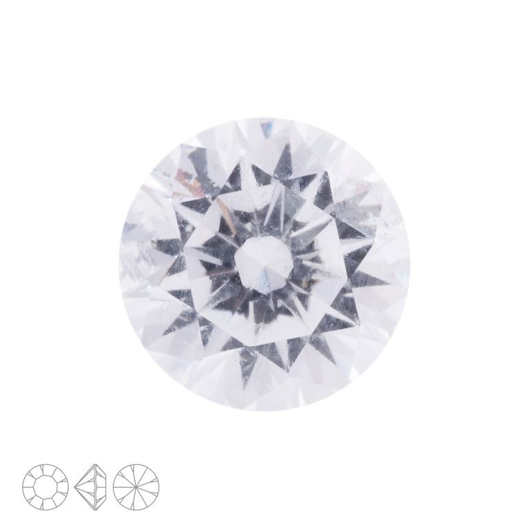Kubický zirkon kulatý 2mm Crystal