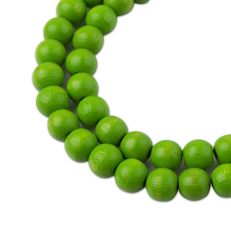 Manumi mărgele rotunde din lemn 8mm verde deschis