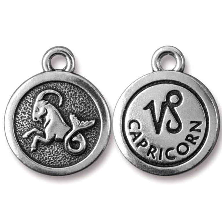 TierraCast pendant Capricorn antique silver