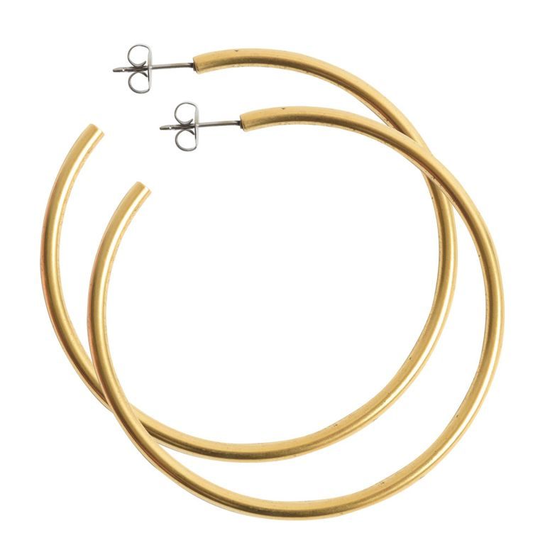 Nunn Design earring hoops 50mm gold-plated