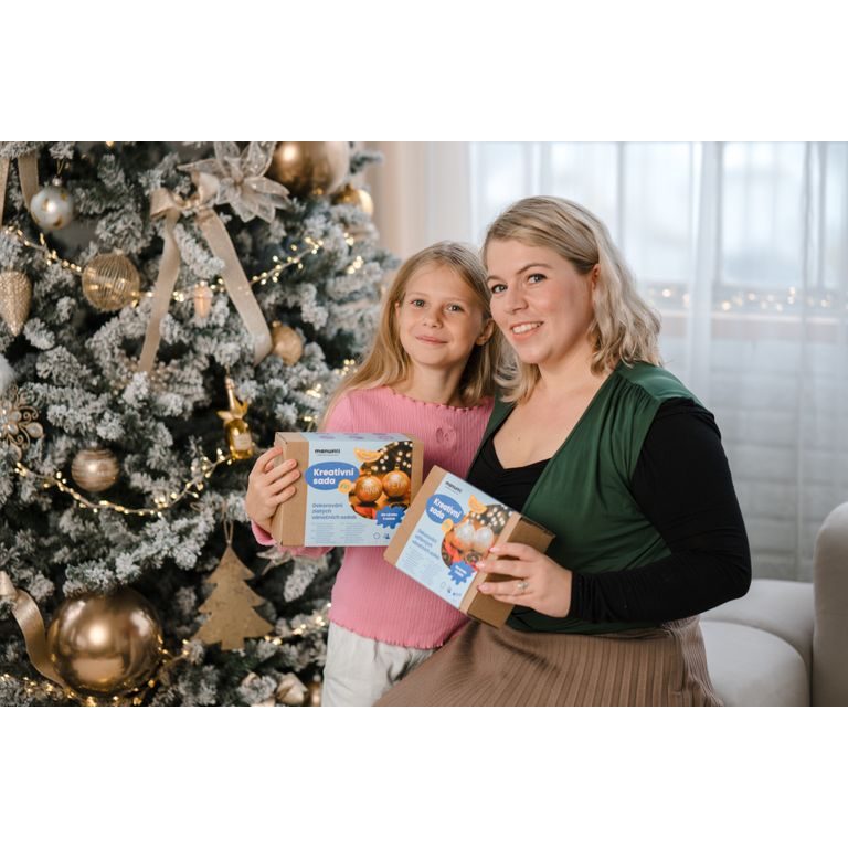 Manumi kreativní sada na dekorování vánočních ozdob zlatá