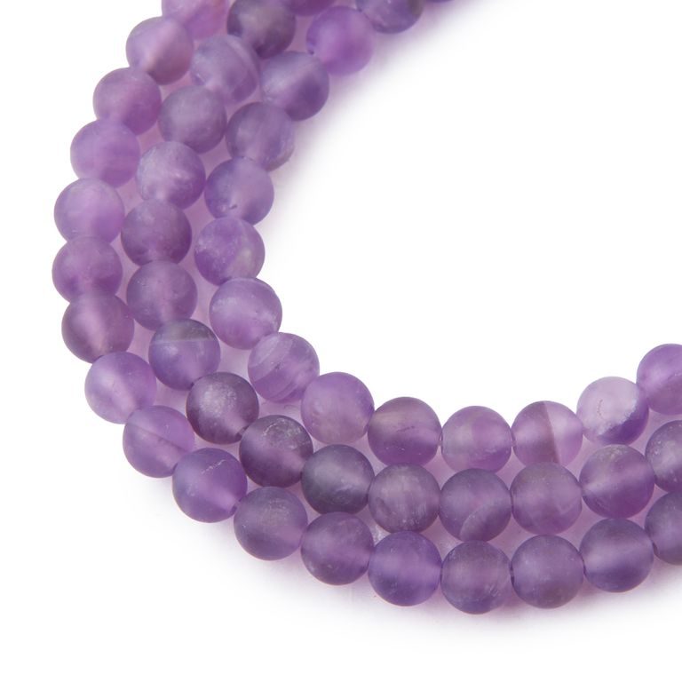 Korálky z minerálu Ametyst matný AA 6 mm
