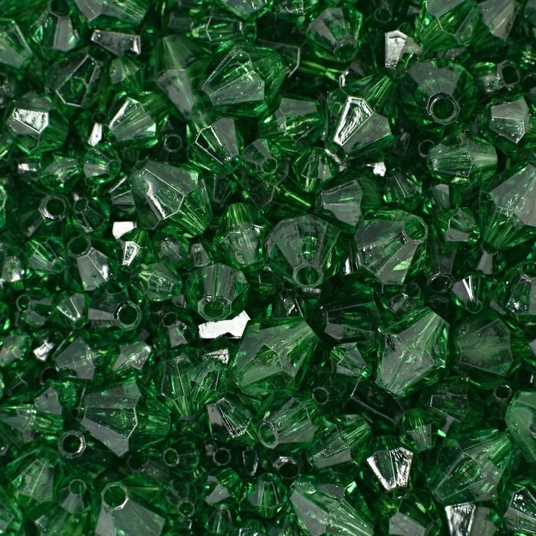Brúsené akrylové koráliky 4-8 mm zelené