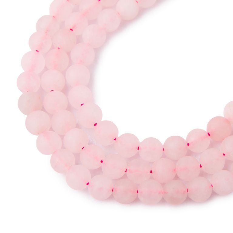 Rose Quartz beads matte 6mm