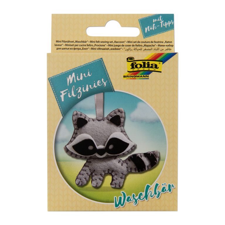 Mini sewing set raccoon