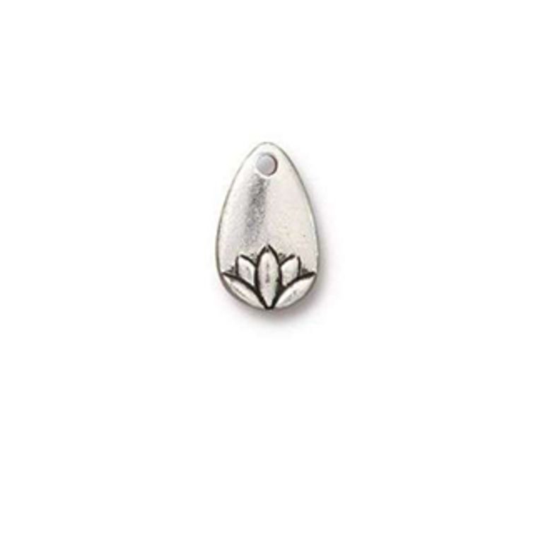 TierraCast pendant Lotos Petal antique silver