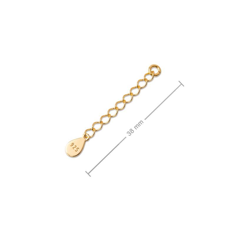 Extensie lănțișor din argint placat cu aur de 24K 38mm nr.907