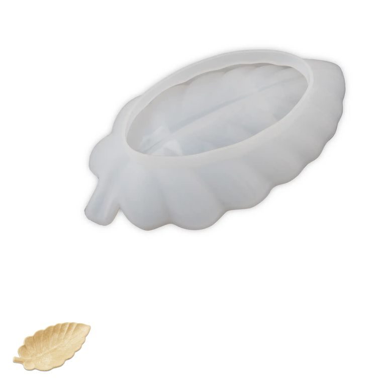 Silicone mould for creative clay bowl in the shape of a leaf