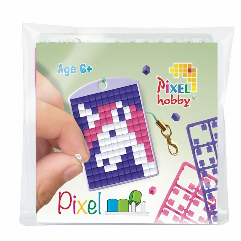 Pixel keychain unicorn