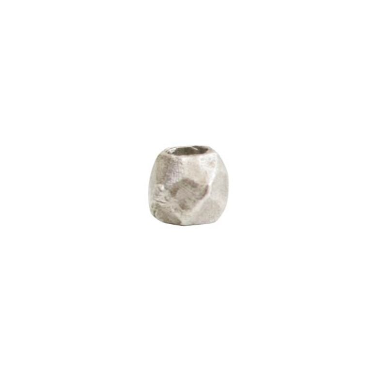 Nunn Design round faceted bead 4x3,5mm silver-plated