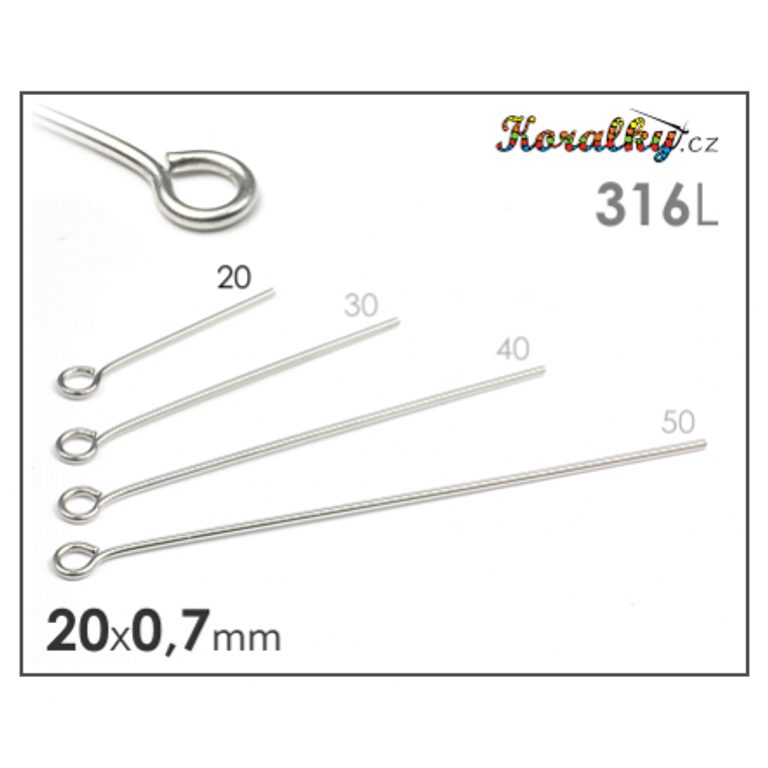 Jewellery eyepins 316L - 20 mm