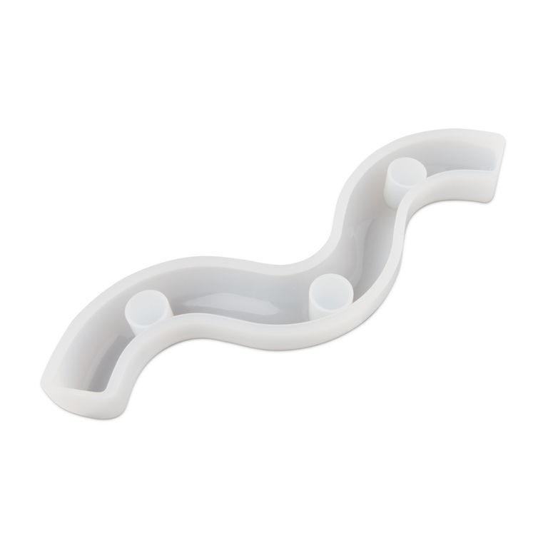 Silicone mould for a stand for 3 candles in the shape of a wave