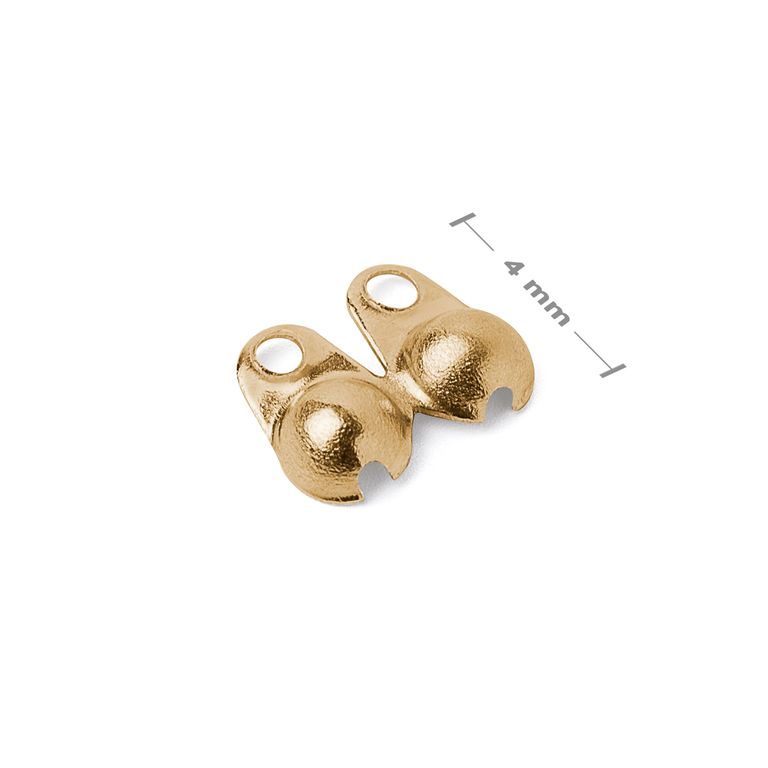 Jewellery bead tip 4mm gold