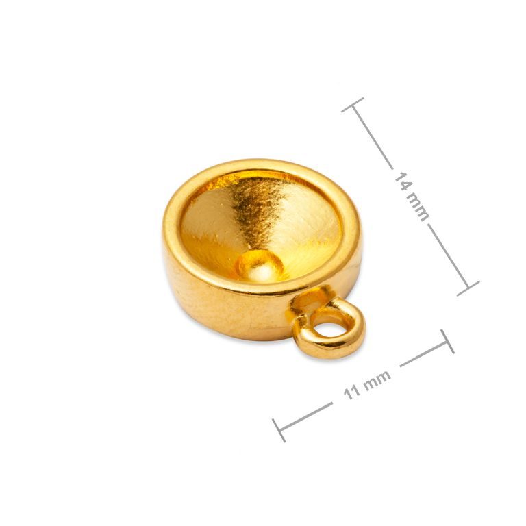 Manumi pendant with a setting for SWAROVSKI 1088 SS39 gold-plated