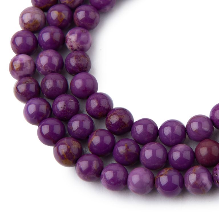 Purple Phosphosiderite beads 8mm
