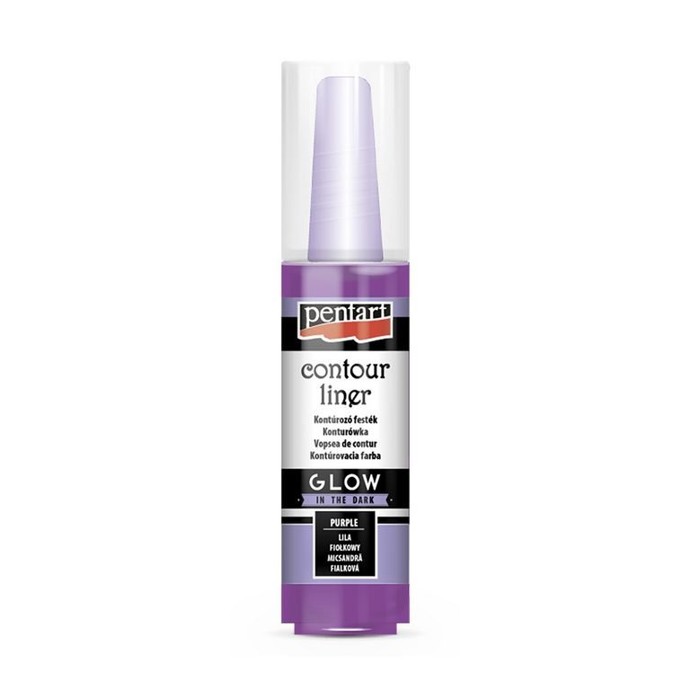 PENTART contour paint glowing in the dark 20ml purple