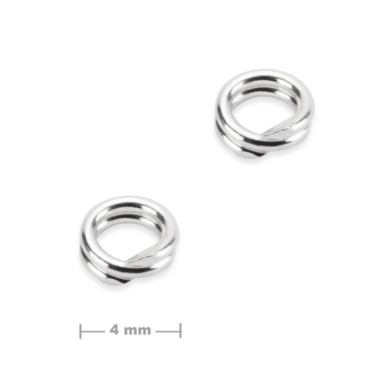 Sterling silver 925 double jump ring 4mm No.562