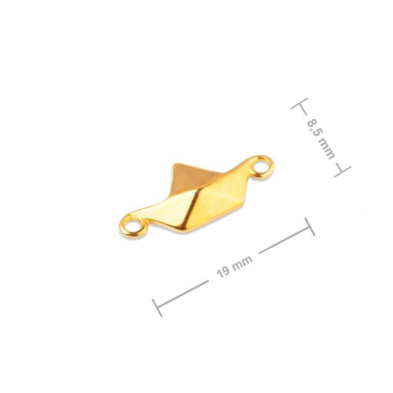Manumi piesă legătură barcă origami 19x8,5mm placată cu aur