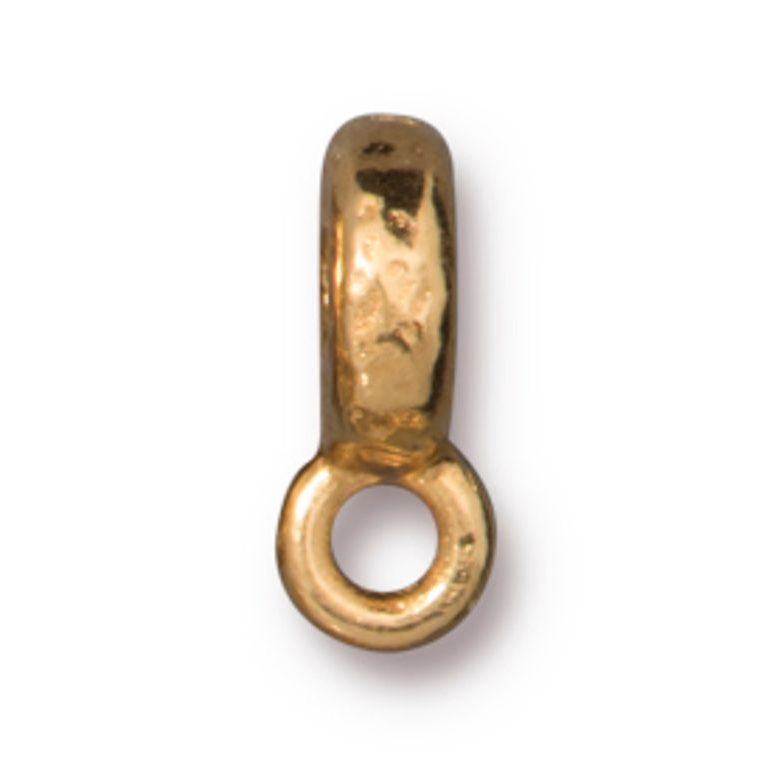 TierraCast decorative spacer with a loop Hammered gold