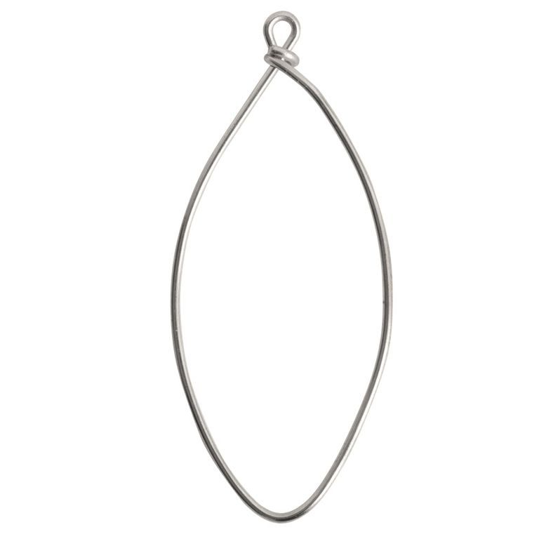 Nunn Design loop navette 53x21mm silver-plated