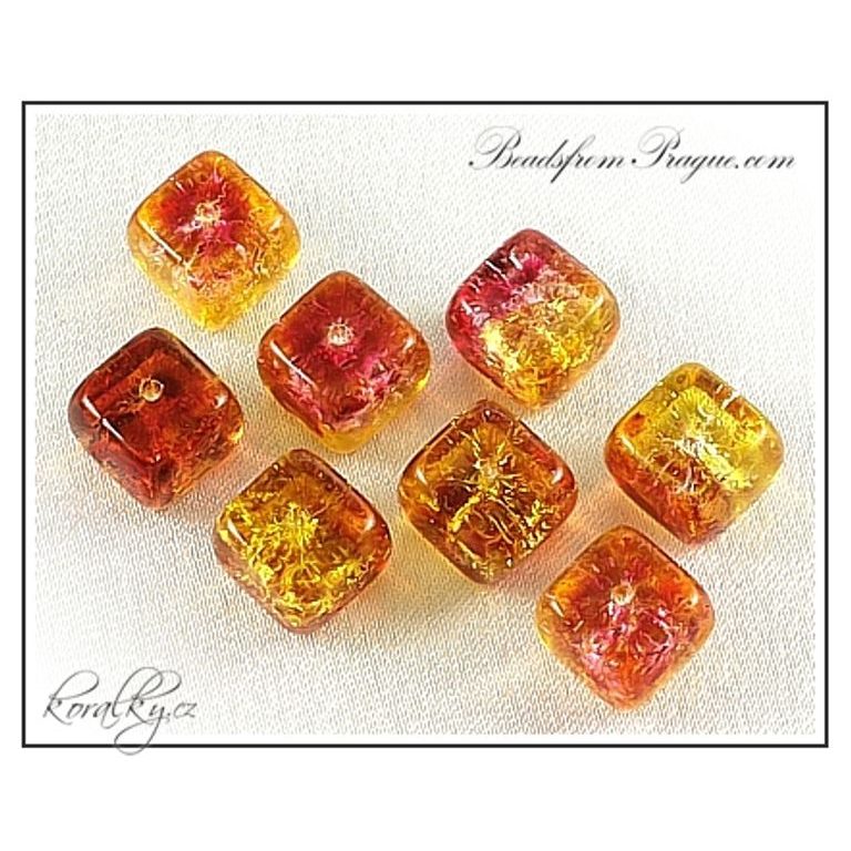 Czech glass crackle beads No.26