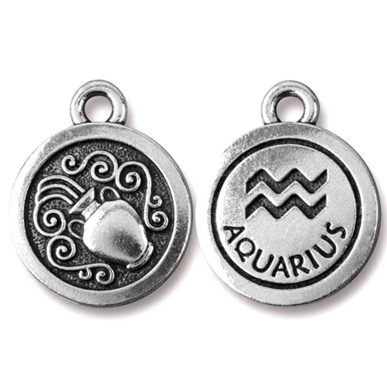 TierraCast pendant Aquarius antique silver