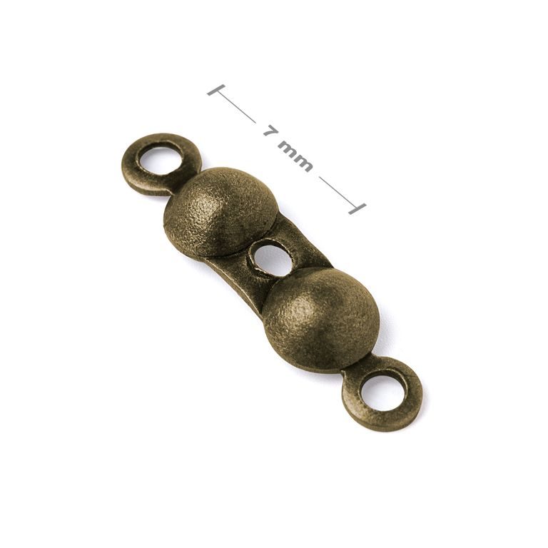 Jewellery bead tip 7mm antique brass