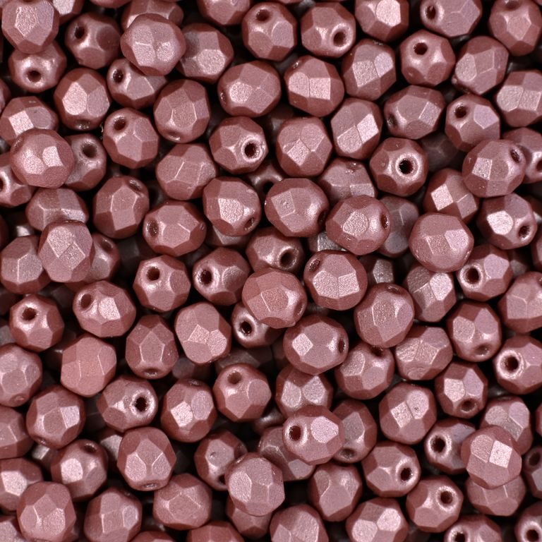 Manumi české broušené korálky 4 mm Pearl Shine Autumn Leaf