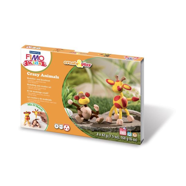 FIMO Kids Create&Play sada Opice a žirafa