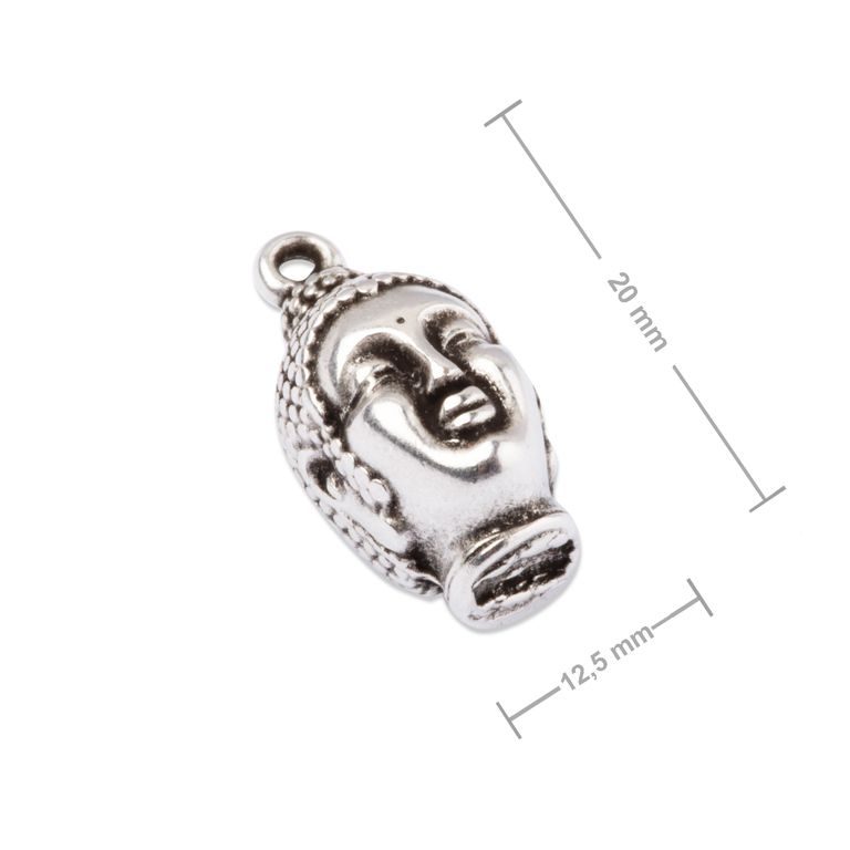 Manumi pendant Buddha 20x12.5mm silver-plated