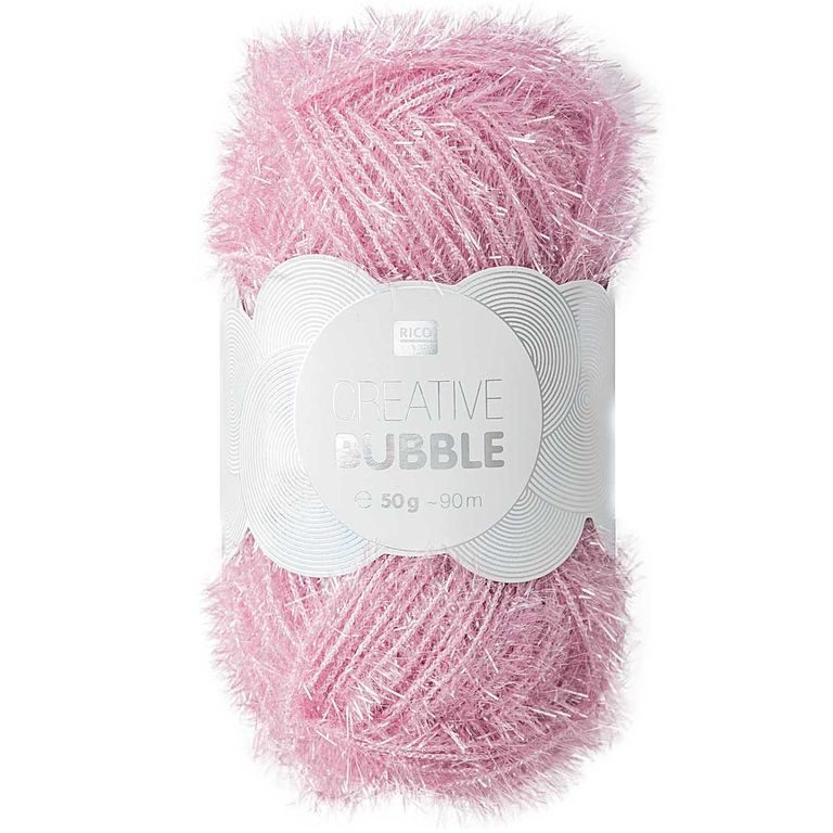 Rico design háčkovací příze na výrobu žínek Creative Bubble odstín 020 šeříková