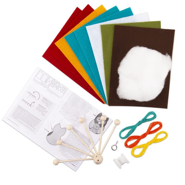 Baby crib mobile kit Forest animals Manumi.eu