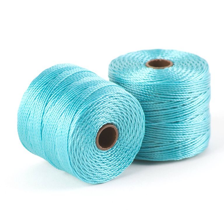 S-lon bead cord turquoise