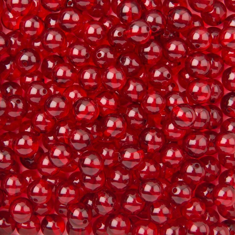 Jantarový korálek červený 6 mm