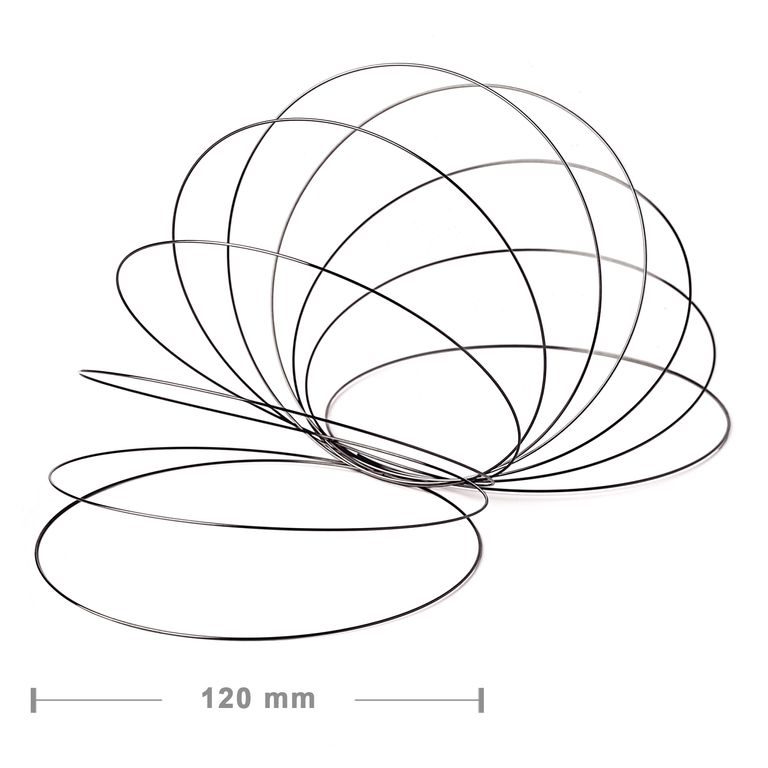 Stainless steel memory wire 120mm/5 loops