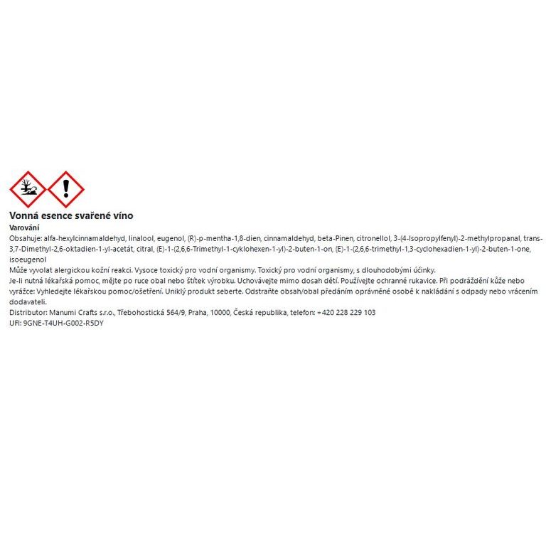 Manumi vonná esencia varené víno 10 ml