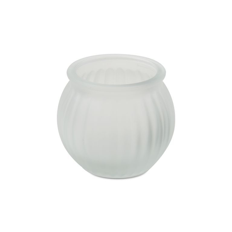 Glass container for candle 55 x 53 x 40 mm frosted