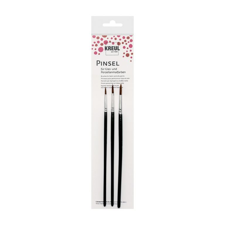 Paint brushes set KREUL for glass and porcelain 3pcs