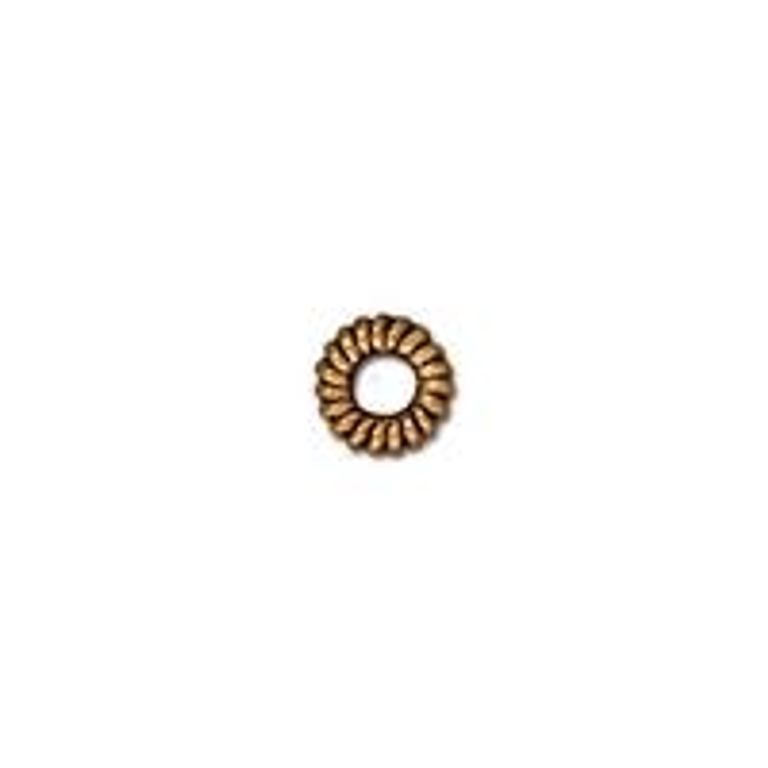 TierraCast decorative spacer Small Coiled Ring antique gold