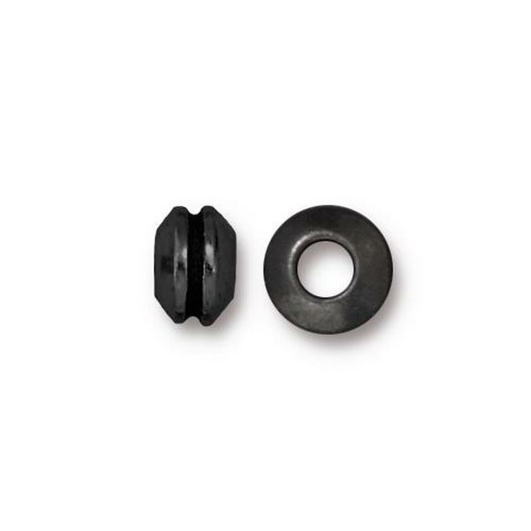 TierraCast bead Ring with a groove black