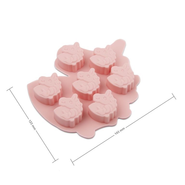 Set of 7 silicone moulds for casting creative clay unicorn