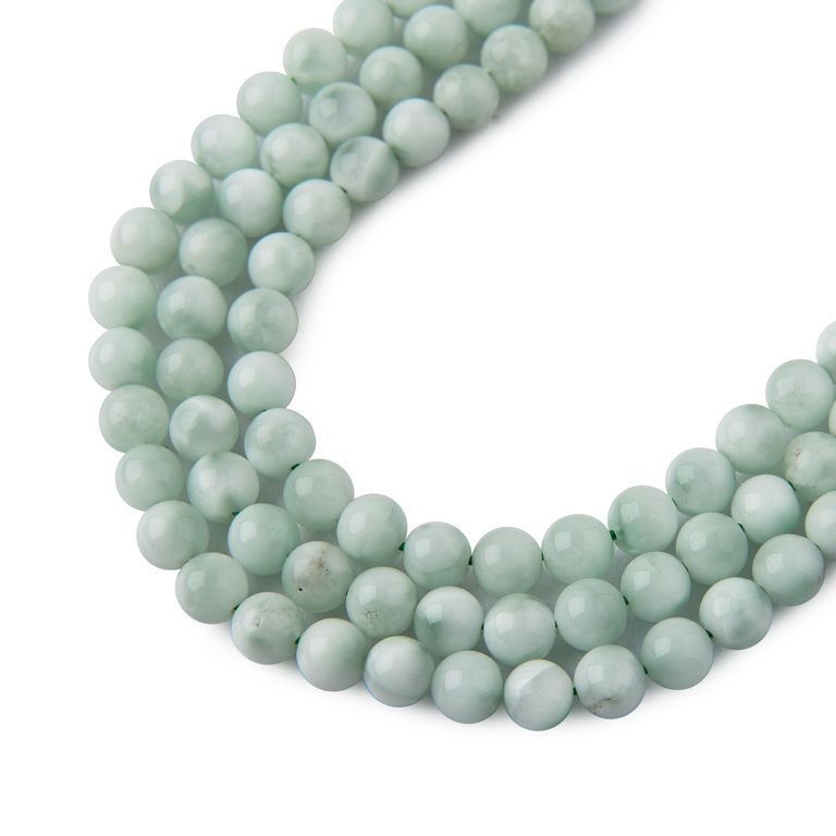 Green Larimar beads 4mm