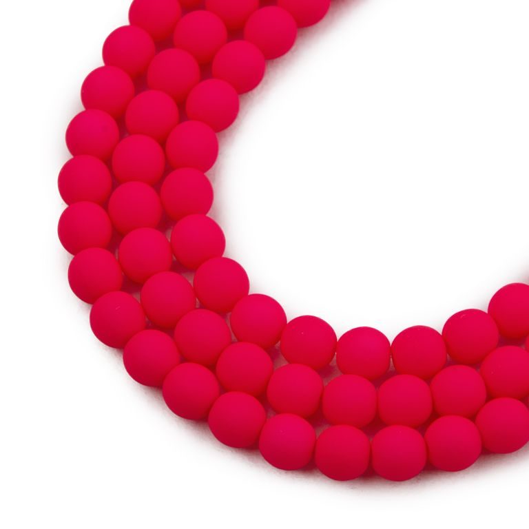 Mărgele presate Estrela NEON 6mm roz